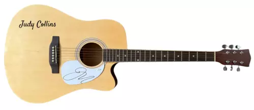 JUDY COLLINS SIGNED AUTOGRAPH FULL SIZE ACOUSTIC GUITAR ACOA COA COLLECTIBLE MEMORABILIA