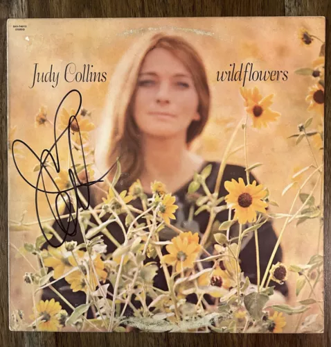 JUDY COLLINS ‘WILDFLOWERS’ SIGNED VINYL ALBUM AUTOGRAPH COLLECTIBLE MEMORABILIA