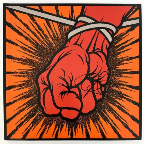KIRK HAMMETT METALLICA SIGNED AUTOGRAPH ALBUM VINYL RECORD LP – ST ANGER BECKETT COLLECTIBLE MEMORABILIA