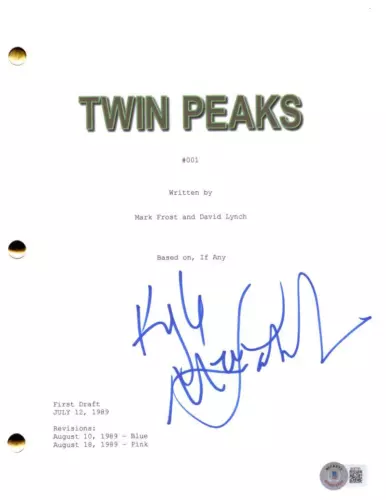 KYLE MACLACHLAN SIGNED AUTOGRAPH TWIN PEAKS PILOT SCRIPT SCREENPLAY BECKETT COA COLLECTIBLE MEMORABILIA