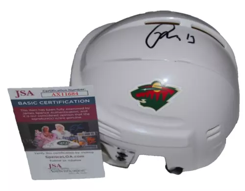 MARCO ROSSI SIGNED (MINNESOTA WILD) AUTOGRAPHED MINI HOCKEY HELMET JSA AX11684 COLLECTIBLE MEMORABILIA