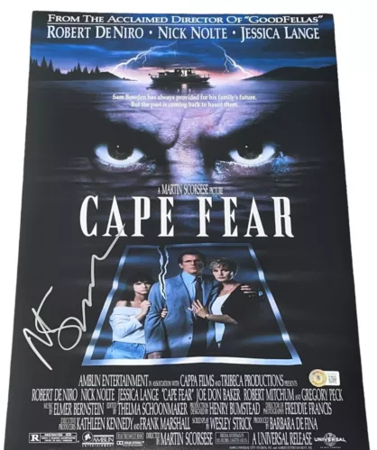 MARTIN SCORSESE SIGNED AUTOGRAPH 12×18 CAPE FEAR POSTER DE NIRO BECKETT BAS NYC COLLECTIBLE MEMORABILIA