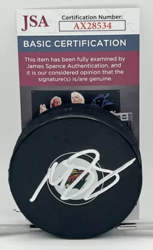 Matt Boldy signed Minnesota Wild Logo Puck autographed JSA COA