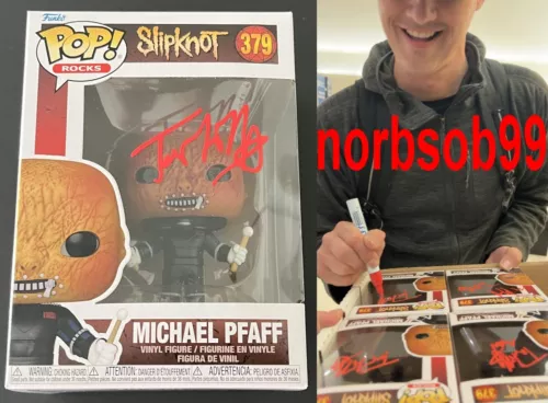 MICHAEL PFAFF TORTILLA MAN SIGNED SLIPKNOT POP FUNKO W/EXACT PROOF & BECKETT COA COLLECTIBLE MEMORABILIA