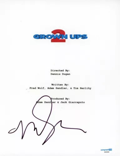NICK SWARSDON SIGNED AUTOGRAPH FULL MOVIE SCRIPT ACOA GROWN UPS 2 ADAM SANDLER COLLECTIBLE MEMORABILIA