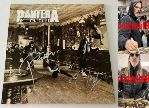 PANTERA PHIL ANSELMO & REX SIGNED COWBOYS FROM HELL VINYL W/PROOF & BECKETT COA COLLECTIBLE MEMORABILIA
