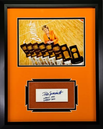 PAT SUMMITT SIGNED FRAMED AUTOGRAPH UNIVERSITY OF TN LADY VOLS JSA COA COLLECTIBLE MEMORABILIA