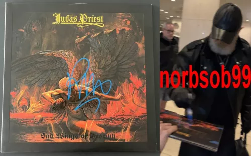 ROB HALFORD SIGNED JUDAS PRIEST SAD WINGS OF DESTINY VINYL EXACT VIDEO PROOF COA COLLECTIBLE MEMORABILIA