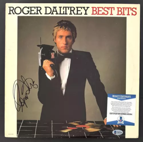 ROGER DALTREY THE WHO SIGNED AUTOGRAPH ALBUM RECORD LP – BEST BITS BECKETT COA COLLECTIBLE MEMORABILIA