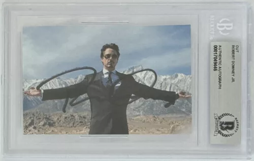 SIGNED ROBERT DOWNEY JR BECKETT BAS COA FULL SIGNATURE AUTOGRAPHED CUT AMAZING COLLECTIBLE MEMORABILIA