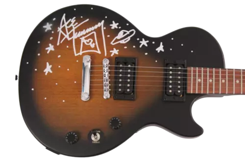 SPACE ACE FREHLEY KISS SIGNED AUTOGRAPH LES PAUL GUITAR – ART SKETCH JSA WITNESS COLLECTIBLE MEMORABILIA