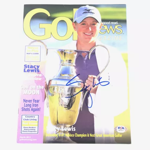 STACY LEWIS SIGNED GOLF MAGAZINE PSA/DNA AUTOGRAPHED COLLECTIBLE MEMORABILIA