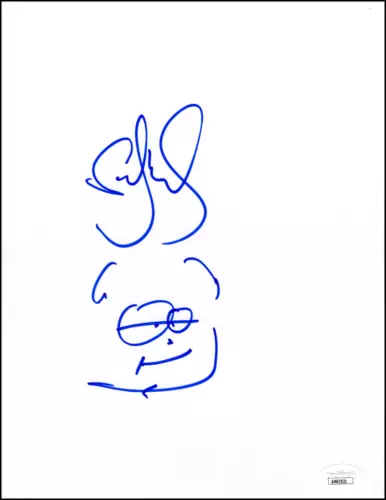 STEFAN LESSARD OF DAVE MATTHEWS BAND SIGNED AUTOGRAPH ORIGINAL ART SKETCH W/ JSA COLLECTIBLE MEMORABILIA