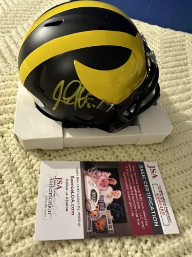 STEVE HUTCHINSON SIGNED MINI HELMET MICHIGAN WOLVERINES JSA AUTHENTICATION COA COLLECTIBLE MEMORABILIA