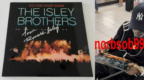 THE ISLEY BROTHERS RONALD SIGNED GO FOR YOUR GUNS VINYL WEXACT PROOF BECKETT COA COLLECTIBLE MEMORABILIA