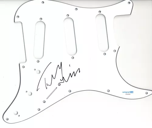 TONY LEVIN SIGNED AUTOGRAPH STRAT GUITAR PICKGUARD ACOA KING CRIMSON LEGEND COLLECTIBLE MEMORABILIA