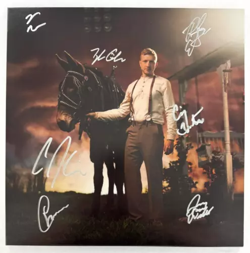 TYLER CHILDERS & BAND SIGNED AUTOGRAPH ALBUM RECORD LP RUSTIN IN THE RAIN – JSA COLLECTIBLE MEMORABILIA