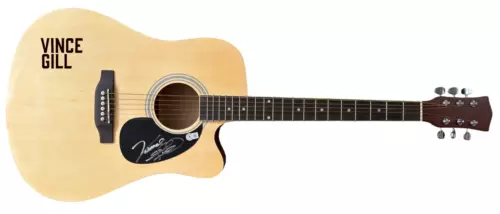 VINCE GILL SIGNED AUTOGRAPH FULL SIZE ACOUSTIC GUITAR THE EAGLES BECKETT COA COLLECTIBLE MEMORABILIA