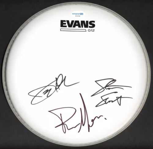 WARRANT BAND SIGNED AUTOGRAPH DRUMHEAD ACOA CHERRY PIE ALLEN SWEET ETC COLLECTIBLE MEMORABILIA