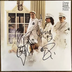 ‘Cheap Trick’ Band Signed Vinyl Album ‘Dream Police ‘Robin Zander’ Tom & Rick
