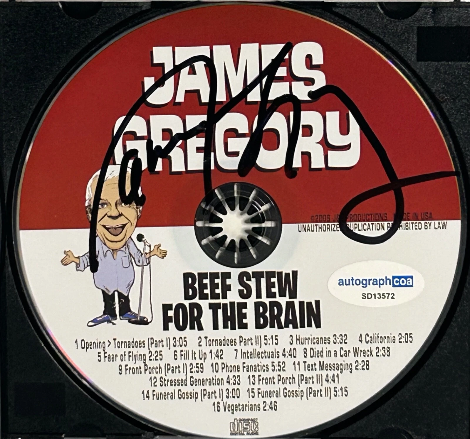 JAMES GREGORY Signed Autograph CD 