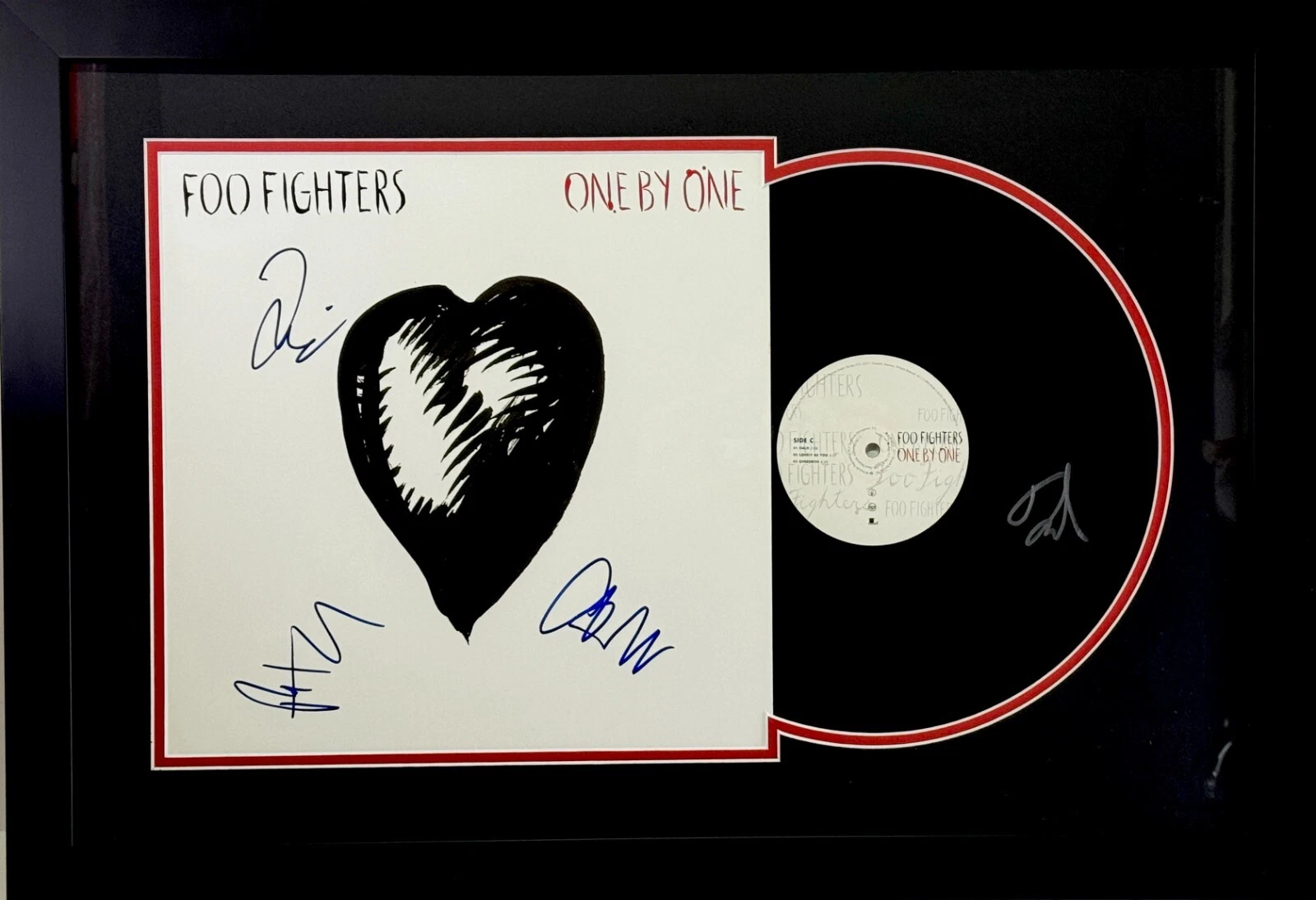 FOO FIGHTERS DAVE GROHL P. SMEAR C. SHIFLETT T. HAWKINS Signed Framed JSA COA
