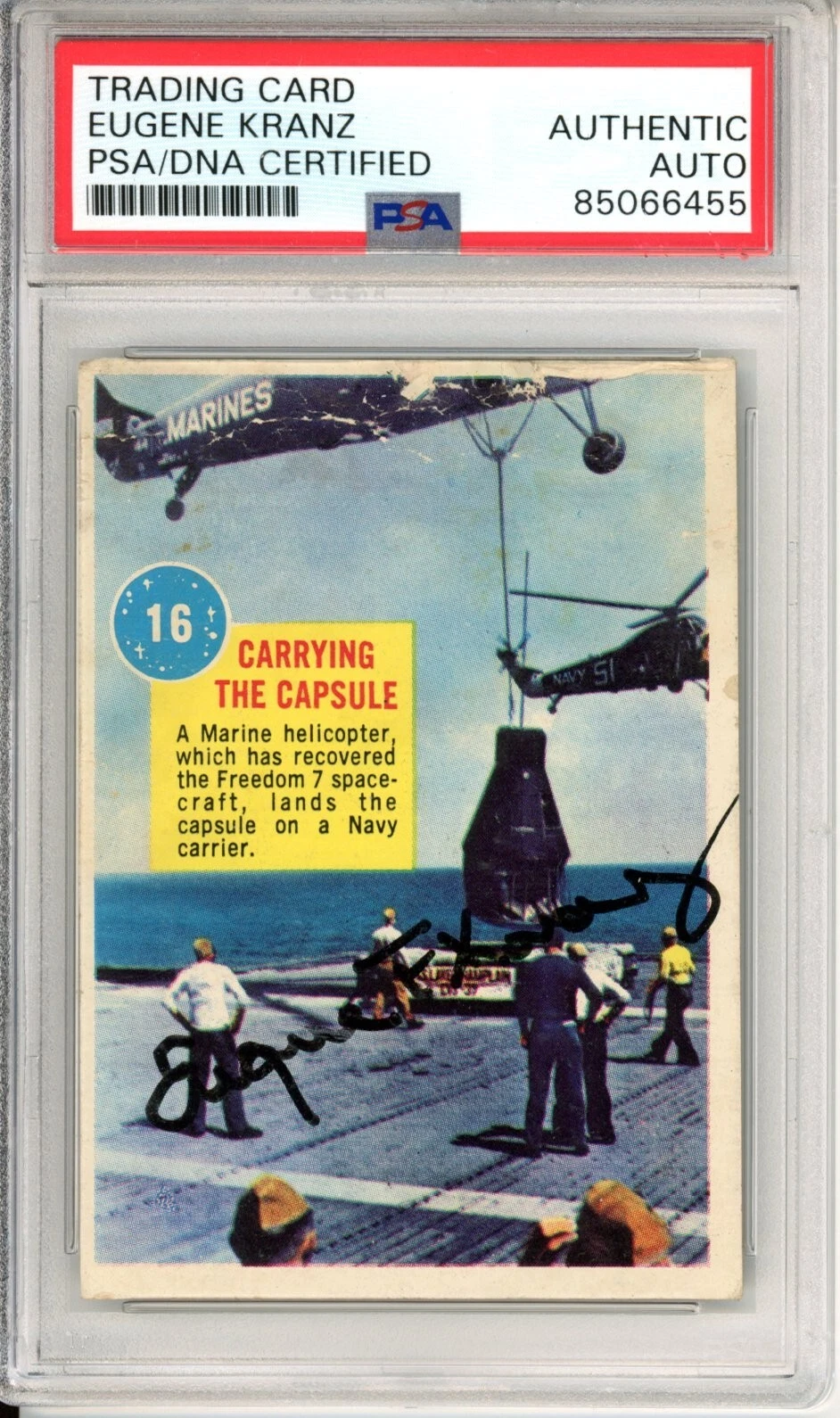 1963 TOPPS ASTRONAUTS EUGENE KRANZ APOLLO SIGNED PSA DNA COA AUTOGRAPHED NASA COLLECTIBLE MEMORABILIA