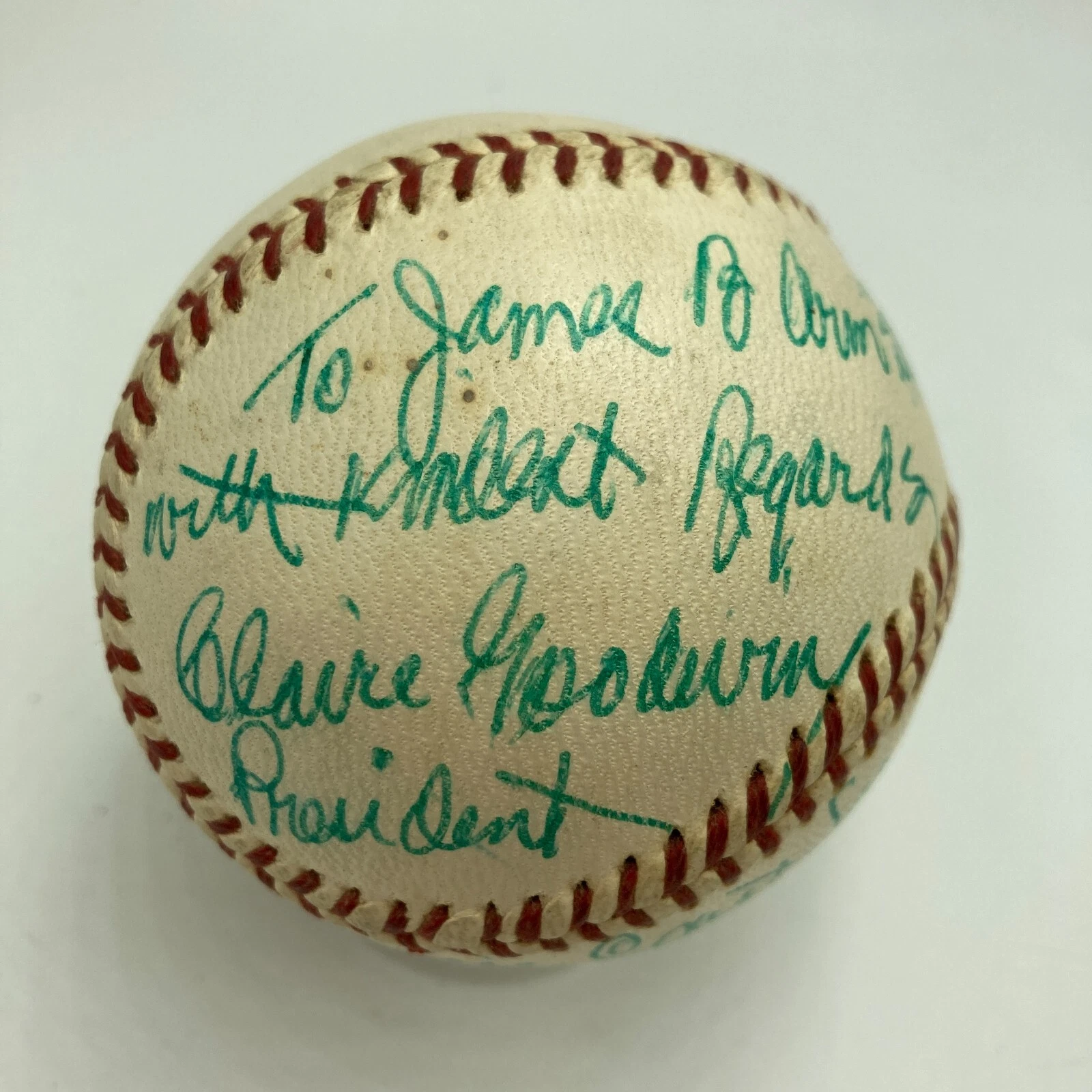 Claire Pep Goodwin Single Signed American League Baseball Federal League JSA