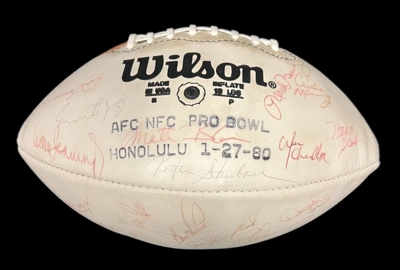 1980 NFL Pro Bowl Team Signed Wilson Official Football 30+ Sigs JSA COA