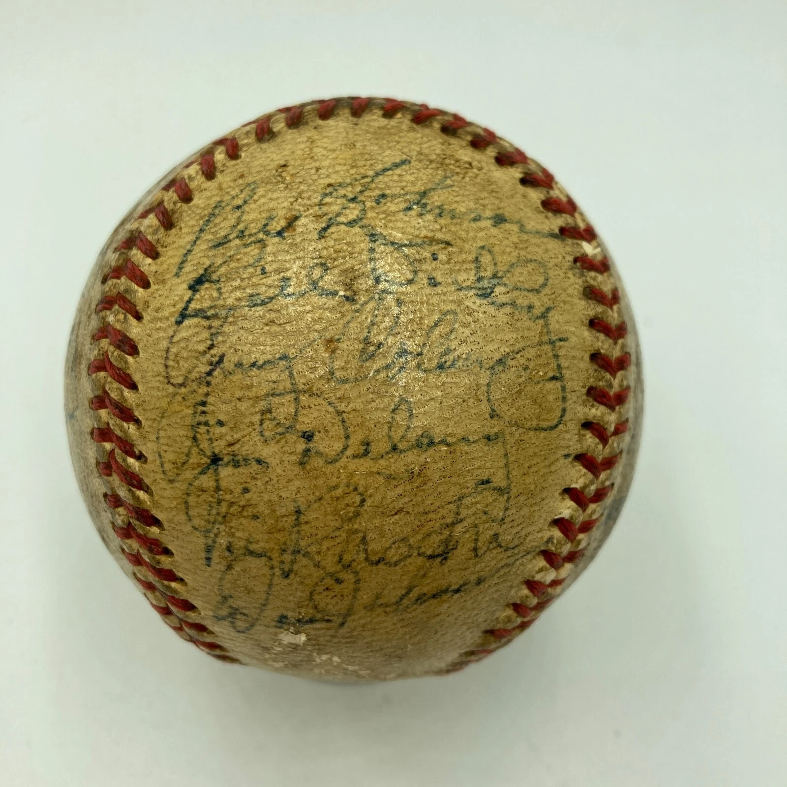 1950 NEW YORK YANKEES WORLD SERIES CHAMPS TEAM SIGNED AL BASEBALL JSA COA COLLECTIBLE MEMORABILIA