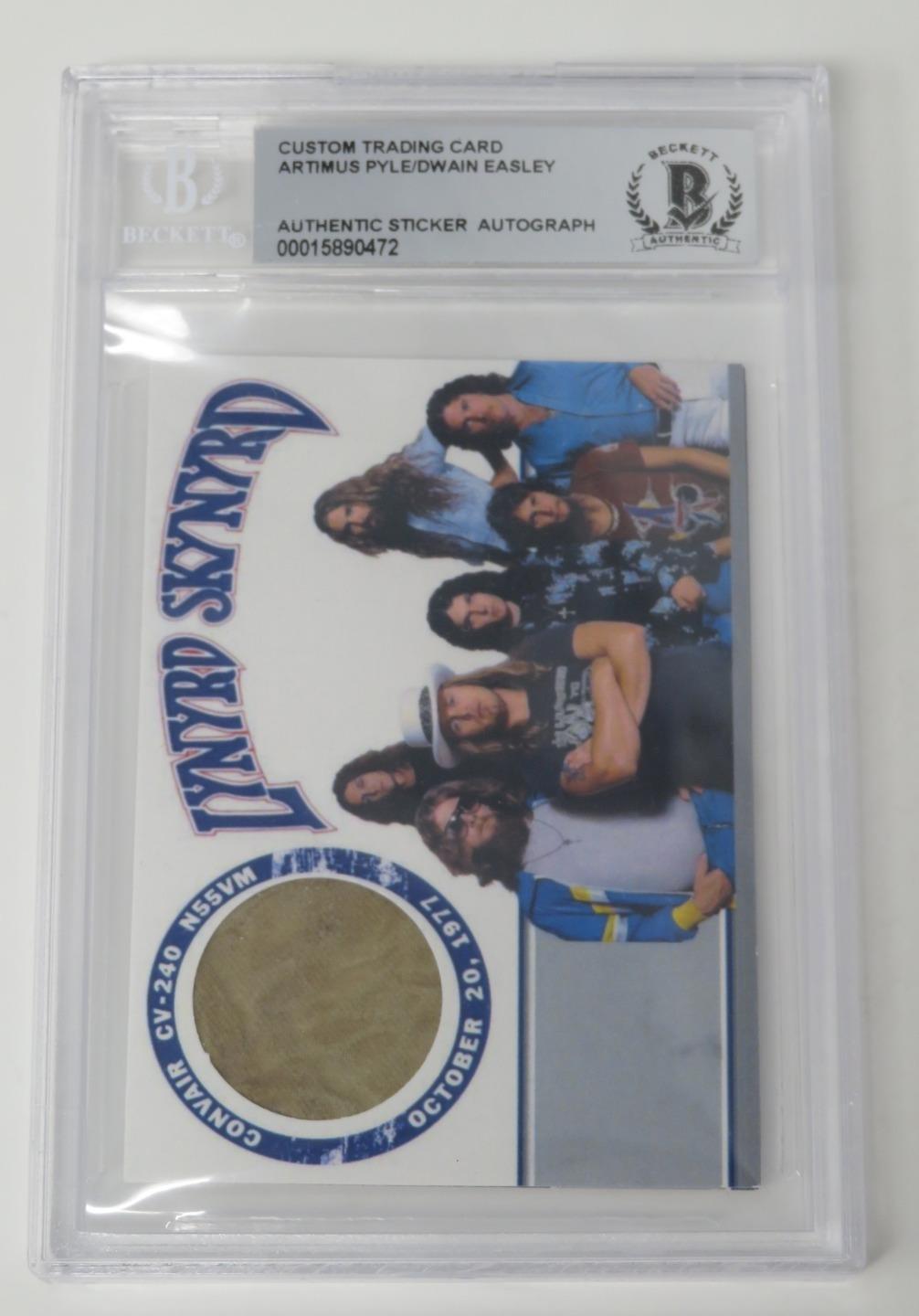 LYNYRD SKYNYRD Signed Autograph Auto 1977 Plane Crash Relic Trading Card JSA BAS