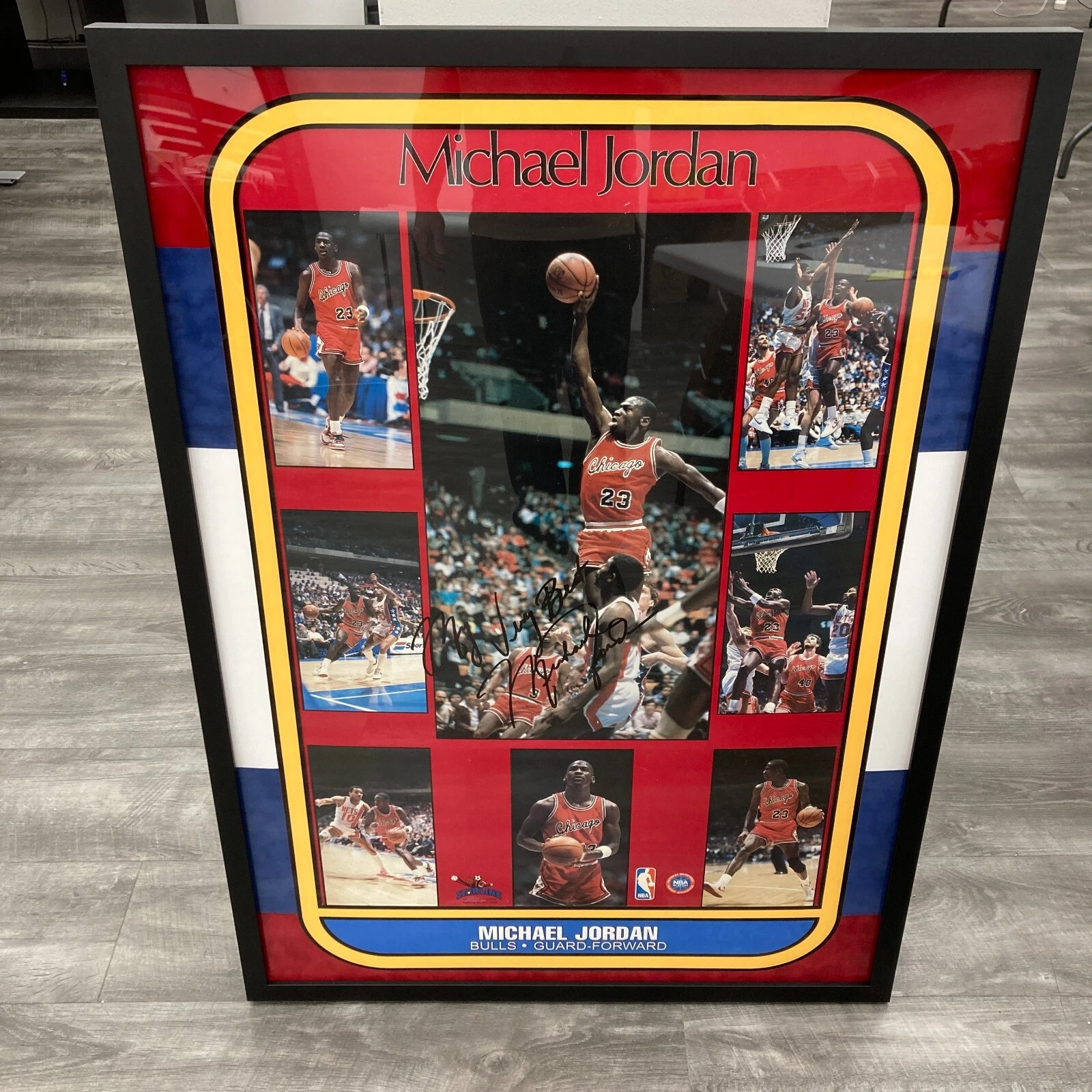 Michael Jordan Rookie Signed 1986 Fleer Starline Poster Huge Signature Beckett