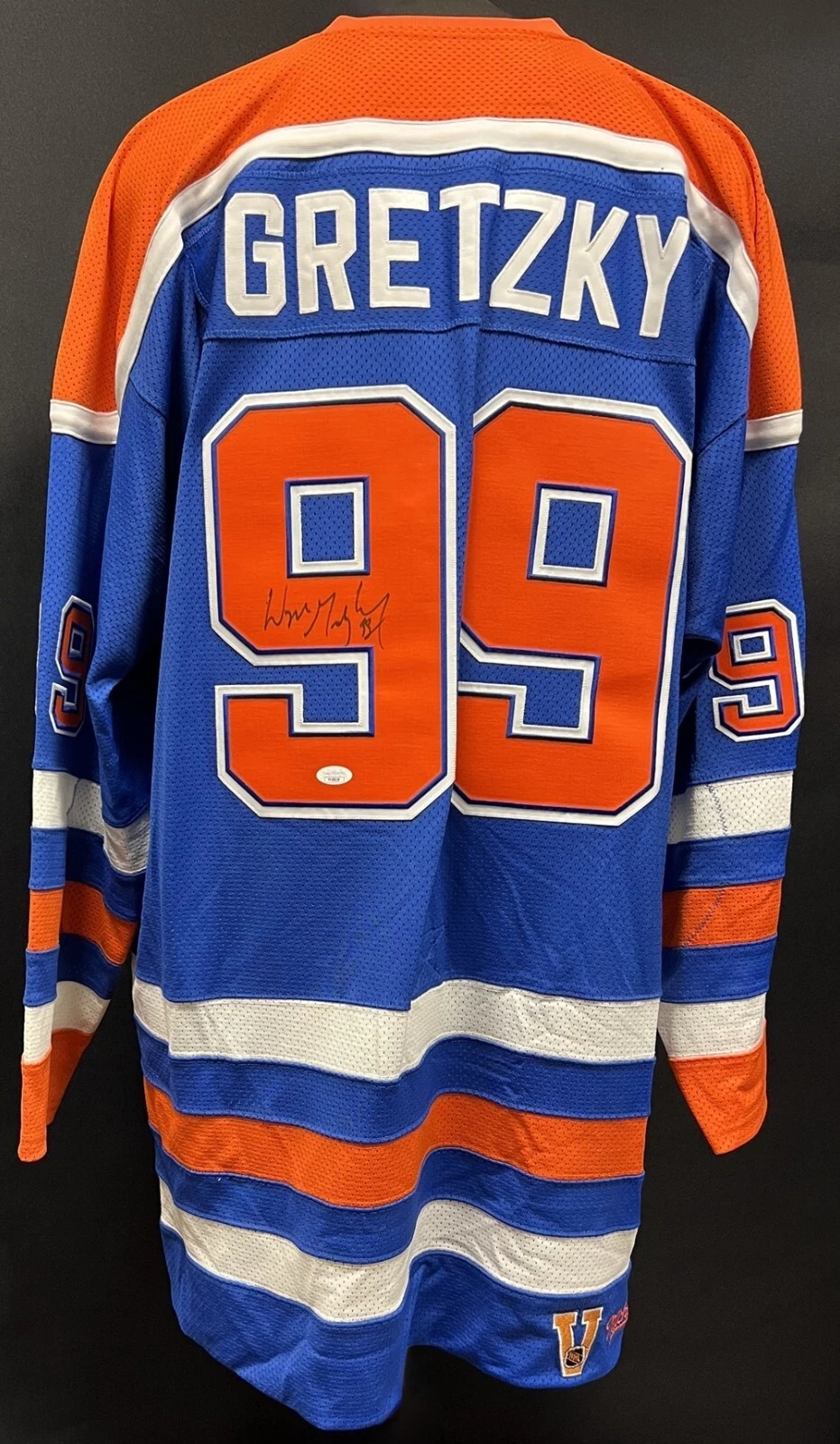WAYNE GRETZKY SIGNED MITCHELL & NESS AUTHENTIC EDMONTON OILERS JERSEY JSA COA COLLECTIBLE MEMORABILIA