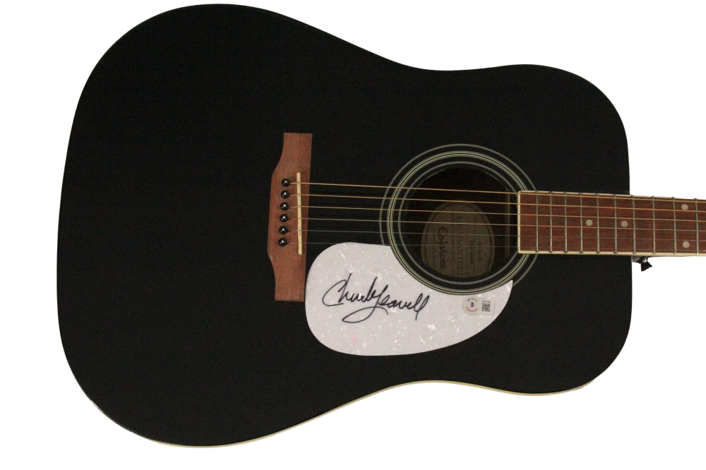 Chuck Leavell Signed Autograph Epiphone Acoustic Guitar - Rolling Stones BAS COA