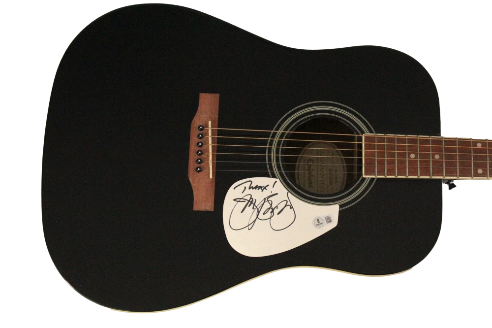Jon Bon Jovi Signed Autograph Gibson Epiphone Acoustic Guitar New Jersey Beckett