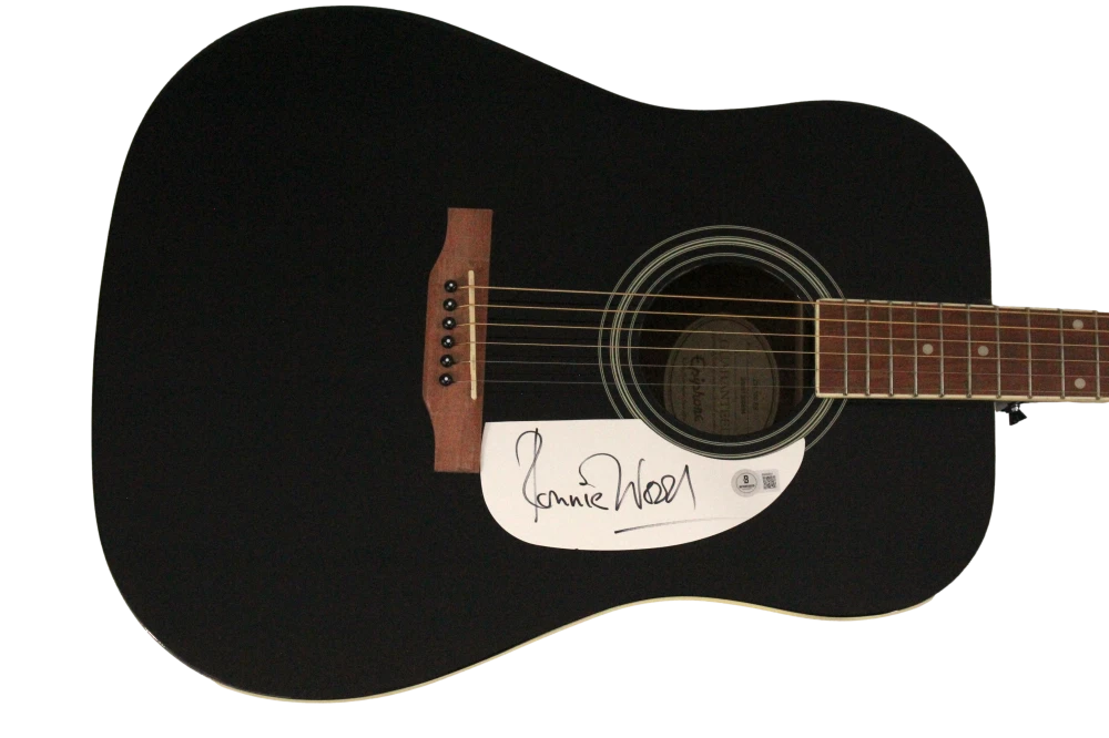 Ronnie Wood The Rolling Stones Signed Autograph Gibson Acoustic Guitar Beckett