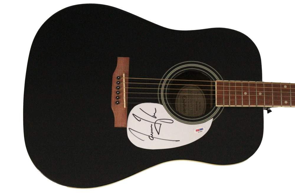 James Taylor Signed Autograph Gibson Epiphone Acoustic Guitar w/ PSA COA