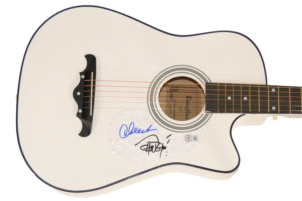 Cheech Marin & Tommy Chong Signed Autograph Acoustic Guitar w/ Beckett COA