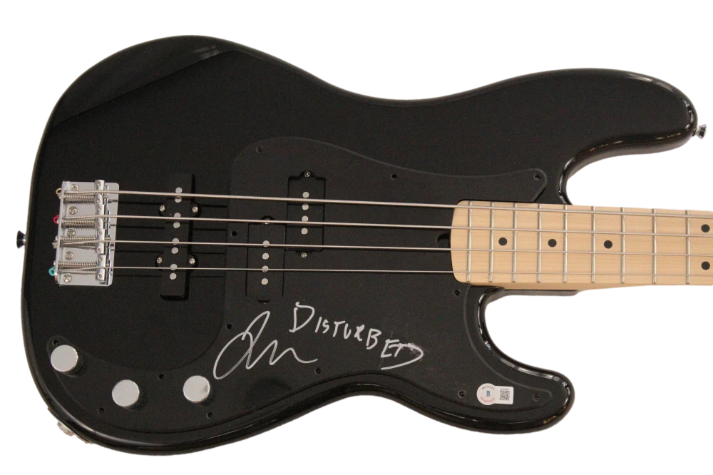 John Moyer Disturbed Signed Autograph Custom Fender Bass Guitar Beckett COA