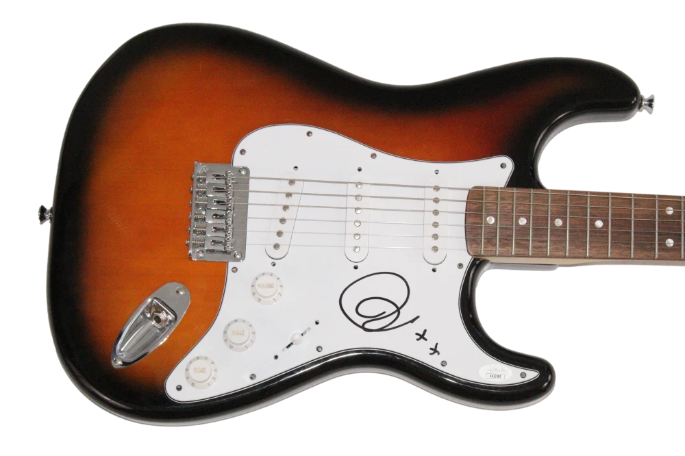 Jon Anderson Yes Signed Autograph Fender Electric Guitar - Fragile 90125 JSA COA
