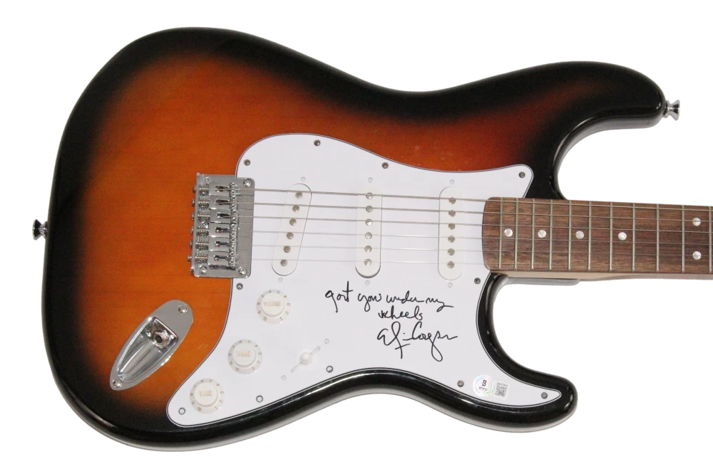 Alice Cooper Signed Autograph Fender Guitar - Got You Under My Wheels INSC BAS