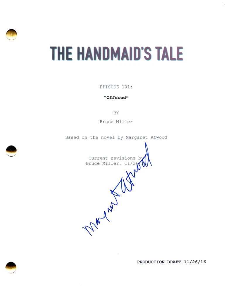 Margaret Atwood Signed Autograph The Handmaid's Tale Full Pilot Script