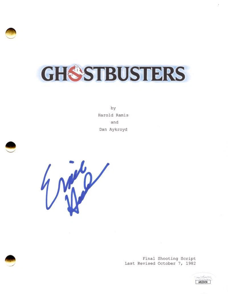 Ernie Hudson Signed Autograph Ghostbusters Full Movie Script Screenplay JSA COA