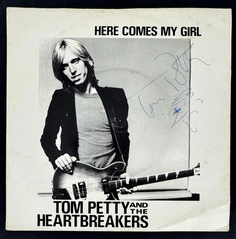 TOM PETTY SIGNED AUTOGRAPH 45 RMP VINYL RECORD W/ ORIGINAL ART SELF SKETCH! JSA COLLECTIBLE MEMORABILIA