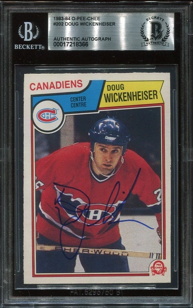 CANADIENS DOUG WICKENHEISER signed autographed 1983 OPC CARD BECKETT (BAS)