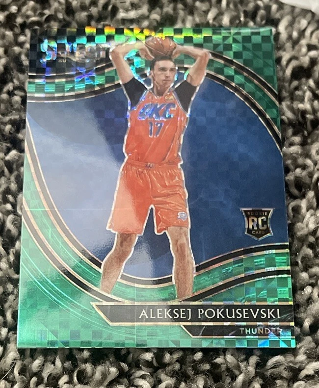 2020 Panini Select Courtside GREEN Prizm 5/5 Aleksej Pokusevski Rookie RC