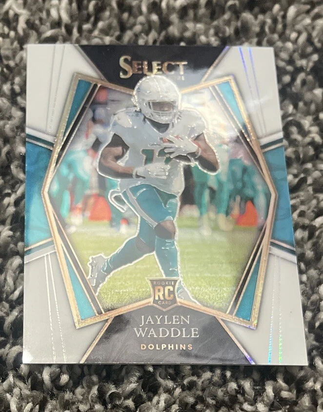 2021 Panini Select - Premier Level White Prizm #148 Jaylen Waddle /35 (RC)