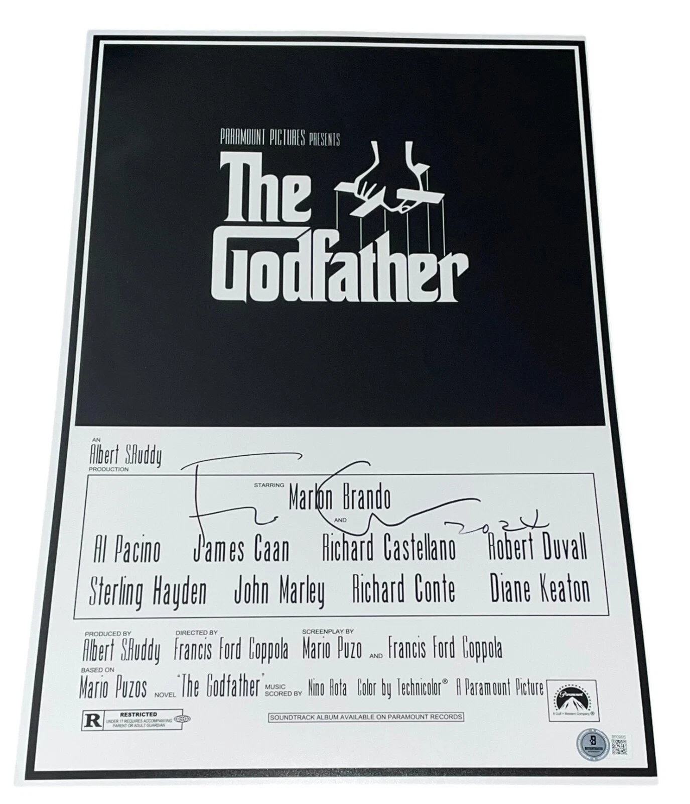 Francis Ford Coppola Signed Autograph 12x18 The Godfather Poster Beckett BAS NYC