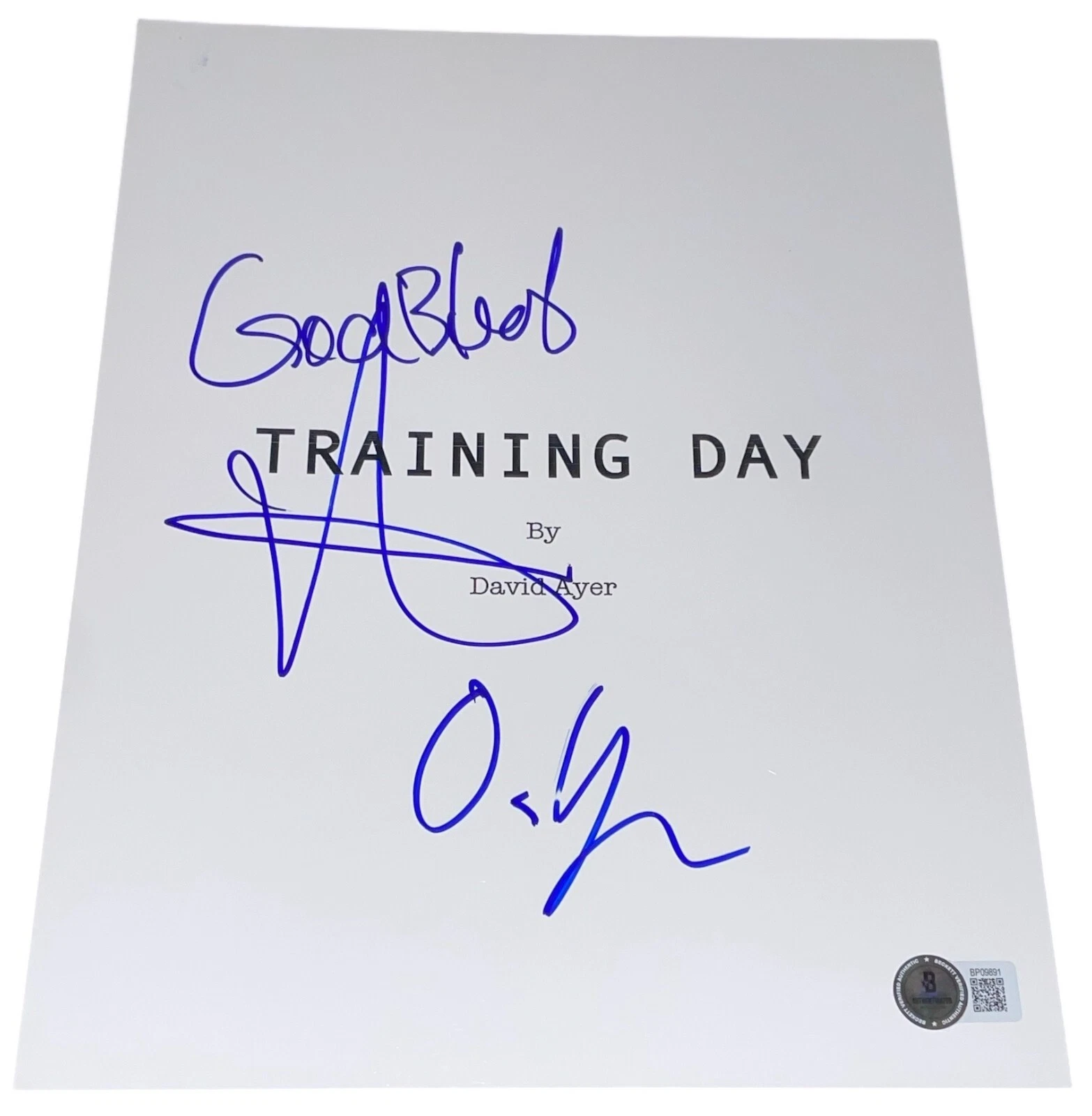 Denzel Washington David Ayer Signed Training Day Movie Script Screenplay Beckett