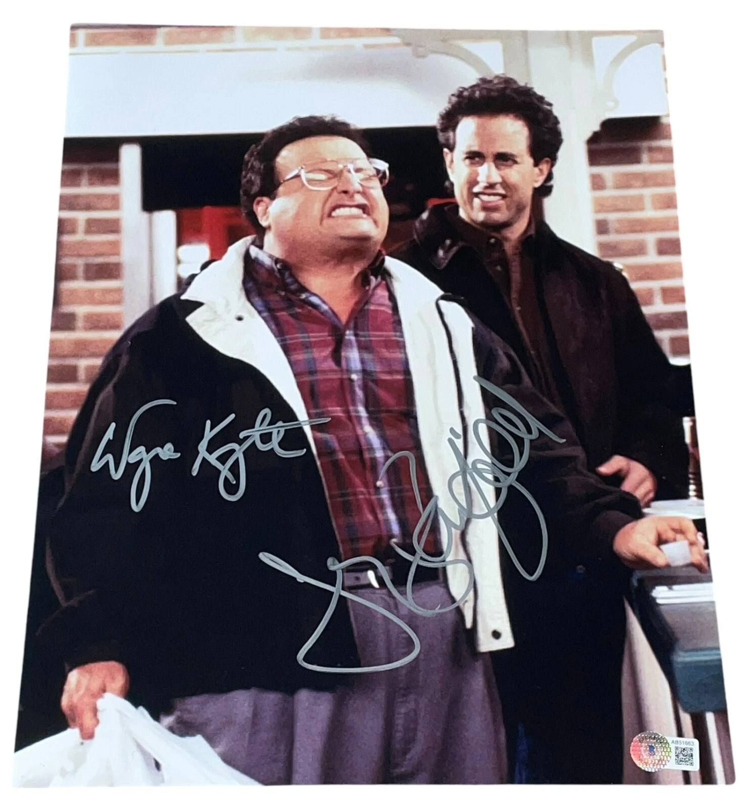 Jerry Seinfeld Wayne Knight Signed Autograph 11x14 Photo 